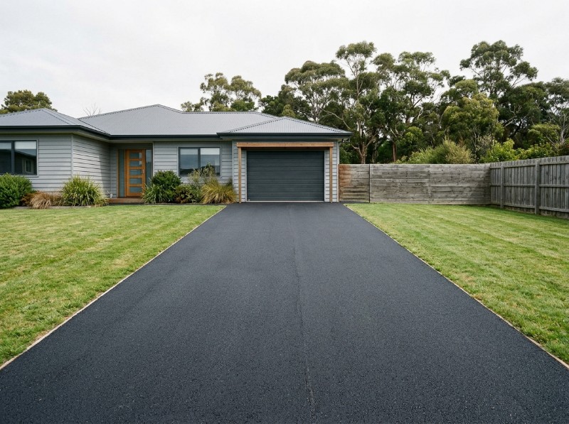 Asphalt as a driveway surface at an Australian home