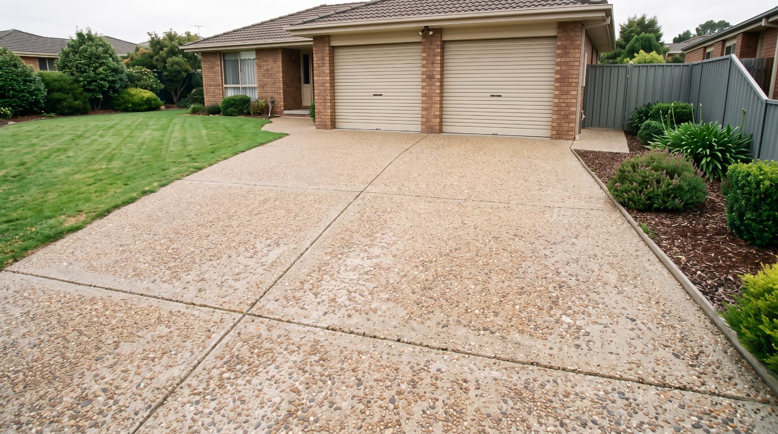 The same driveway after the clean and seal, the aggregate reading again