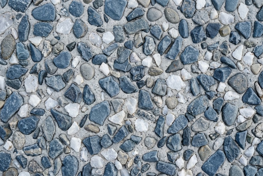 Bluestone, exposed aggregate concrete in Launceston