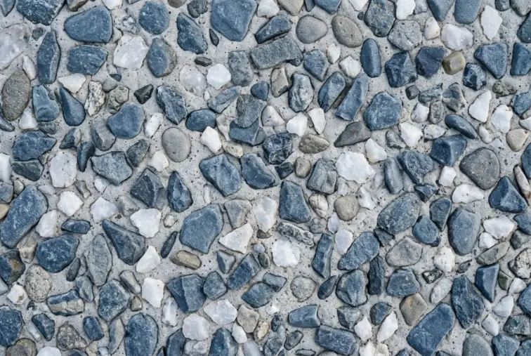 Bluestone, exposed aggregate concrete in Launceston
