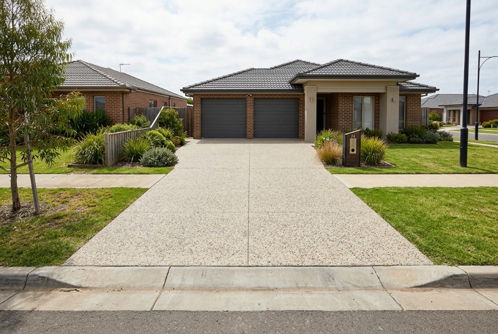 Exposed Aggregate, decorative concrete in Launceston