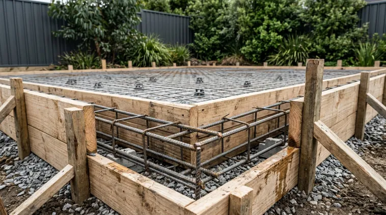 Thickened edges, a concrete shed slab in Launceston