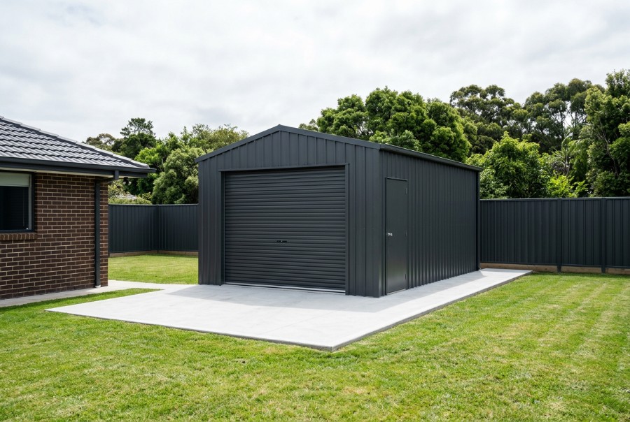Colorbond shed pads, a concrete shed slab in Launceston
