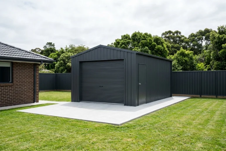 Colorbond shed pads, a concrete shed slab in Launceston