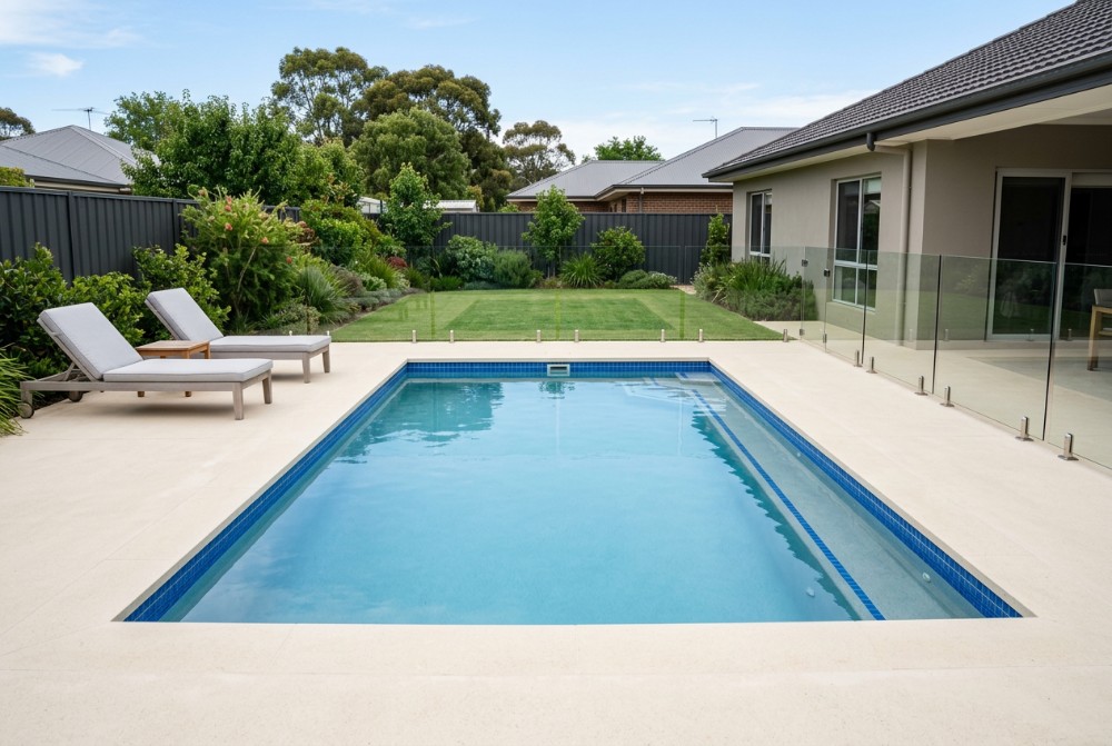 Pool surrounds, liquid limestone in Launceston