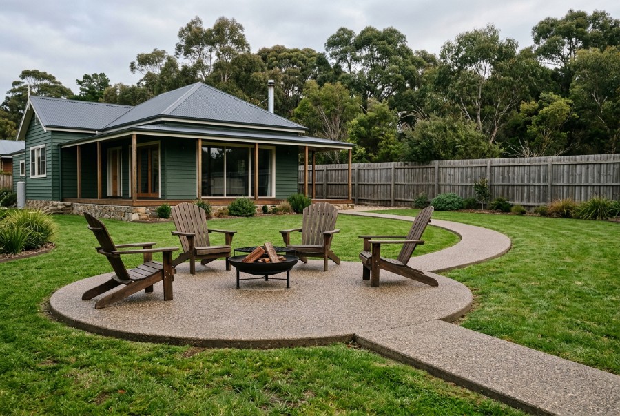 A round pad away from the house at a Launceston home