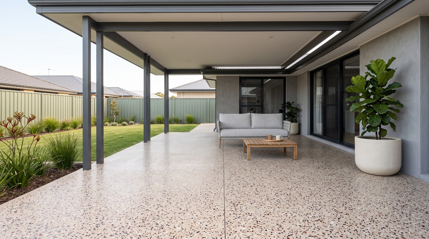 Concrete as an outdoor surface at an Australian home