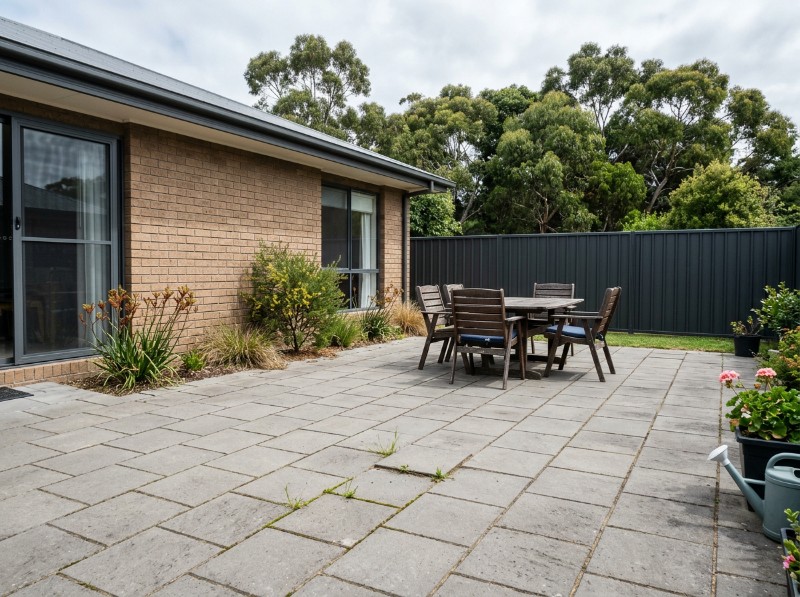 Pavers as an outdoor surface at an Australian home