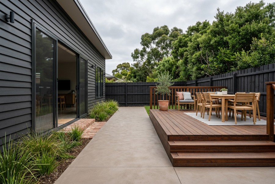 Around a deck or pool at a Launceston home