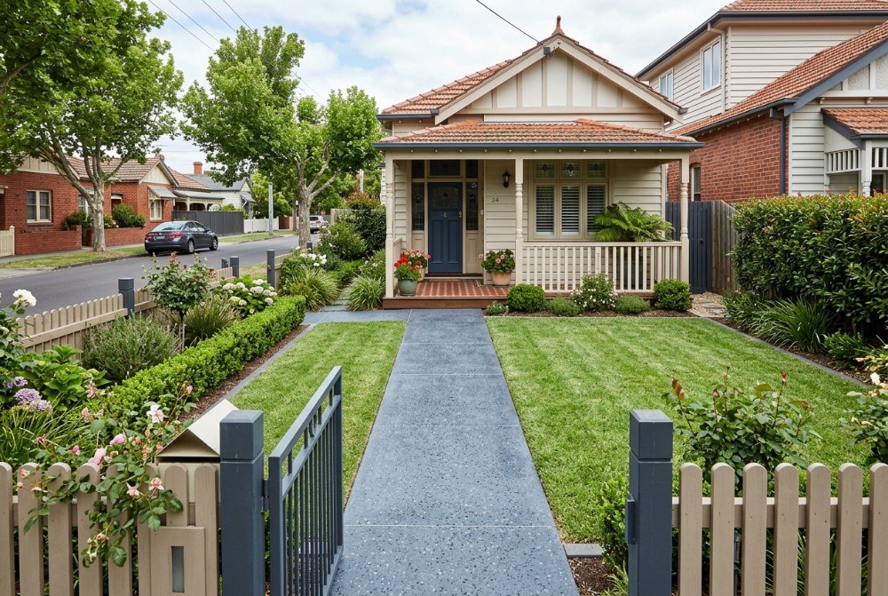 The front path at a Launceston home