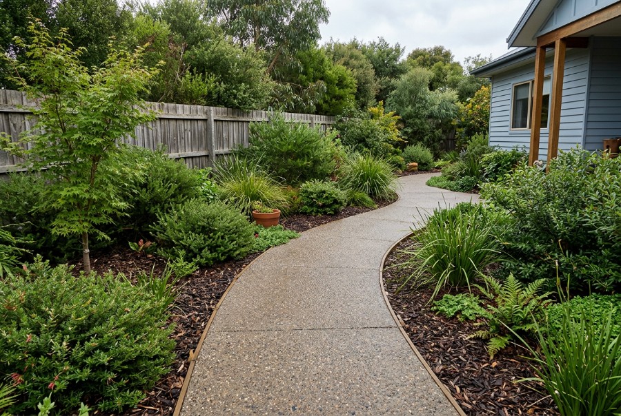 Through the garden at a Launceston home