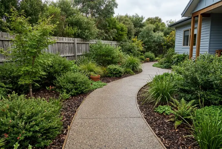 Through the garden at a Launceston home