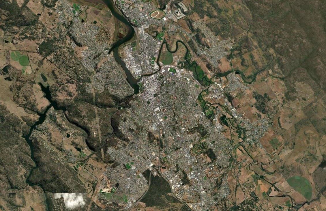 Satellite view of Launceston and the suburbs we work in