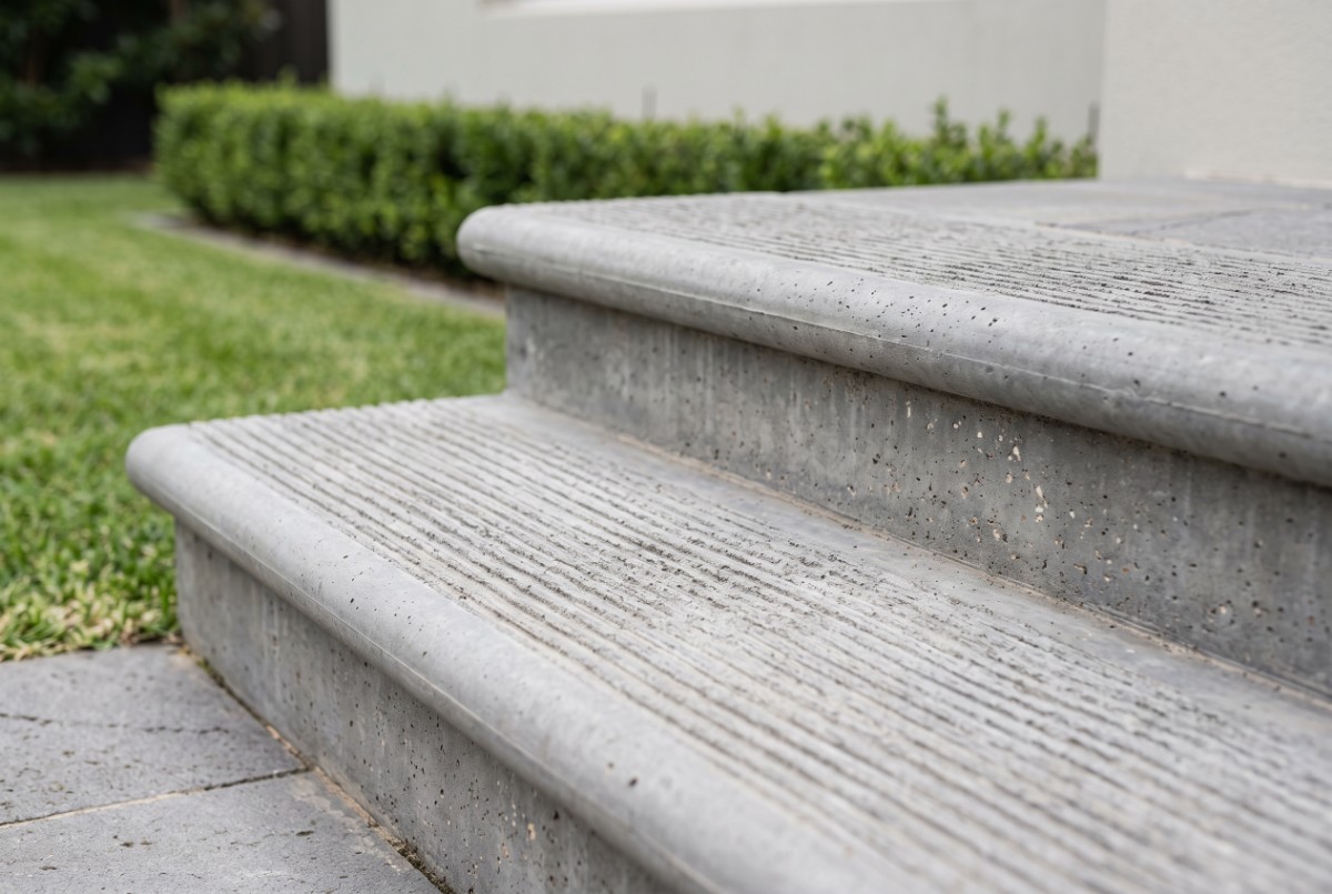 Grip and nosings, concrete steps in Launceston