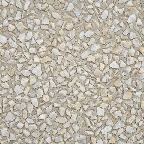 Quartz exposed aggregate concrete, bright, with a glint