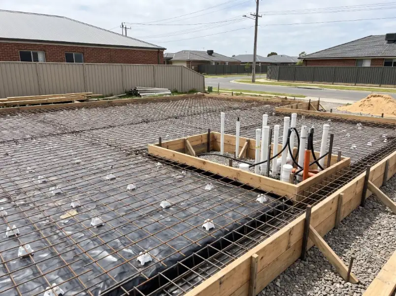 Finished house slab ready for the frame